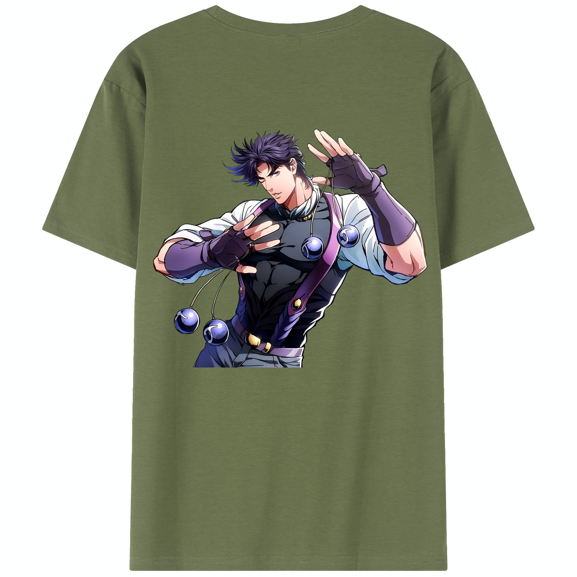 （画像用） ジョジョの奇妙な冒険 JoJo's Bizarre Adventure 綿100％半袖Tシャツ（背面プリント）